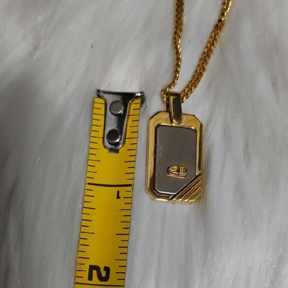 Authentic Dior 3D CD Initial Gold/Silver Pendant Necklace - Picture 12 of 12